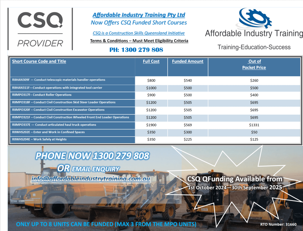 Cert II Infrastructure and Resources